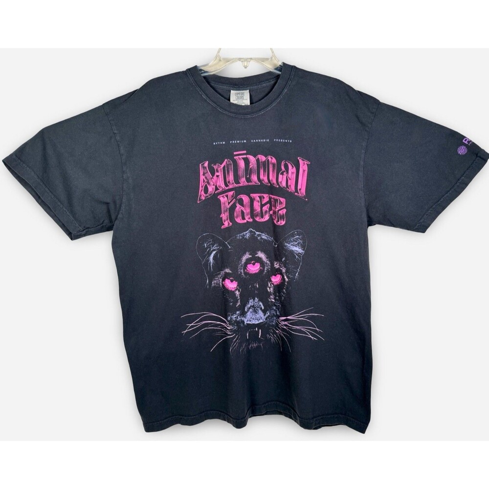 Rythm Premium Cannabis Animal Face Panther Seduce the Senses T-Shirt Sz XL Black